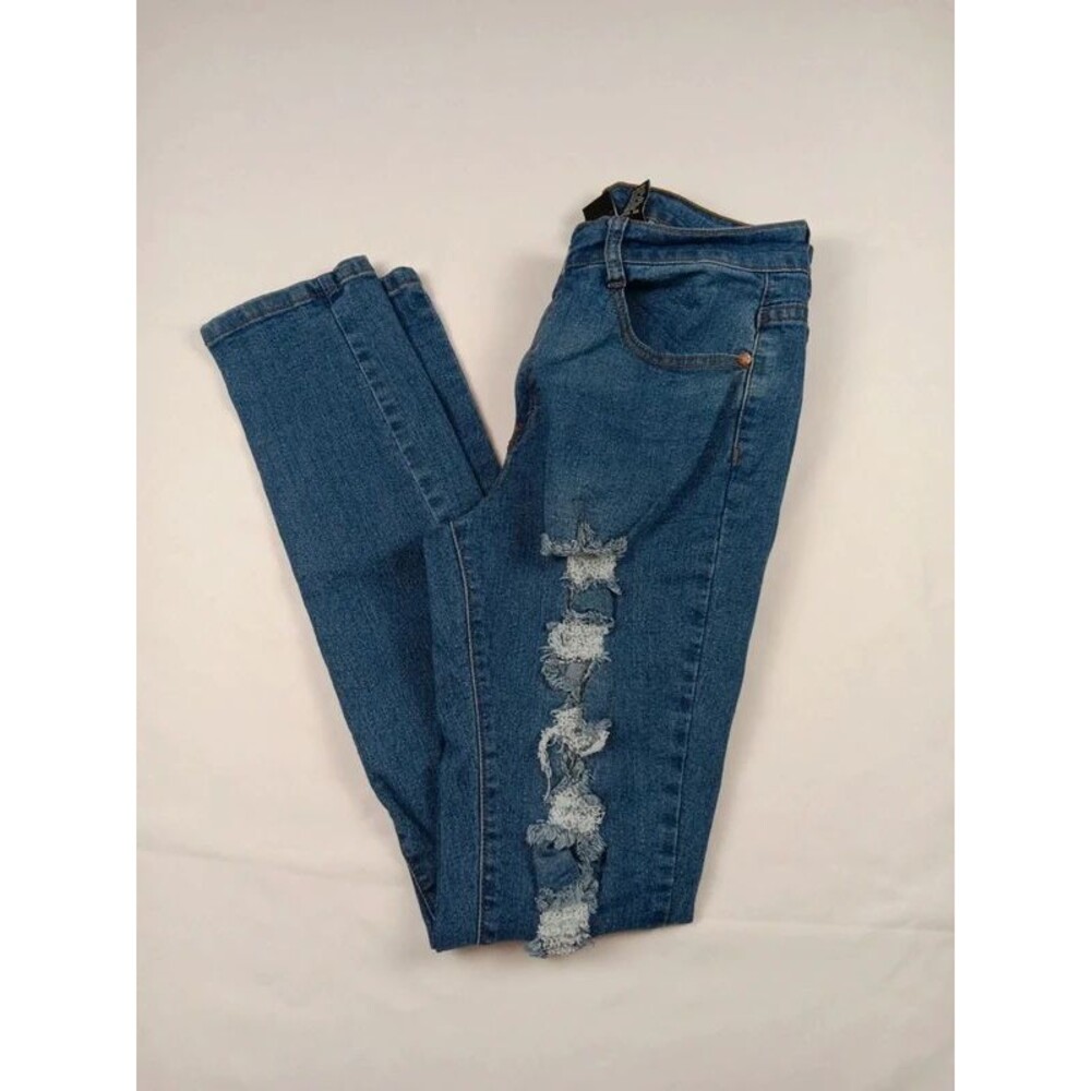 BOB Jeans High Rise Skinny Distressed Blue Size 11/12